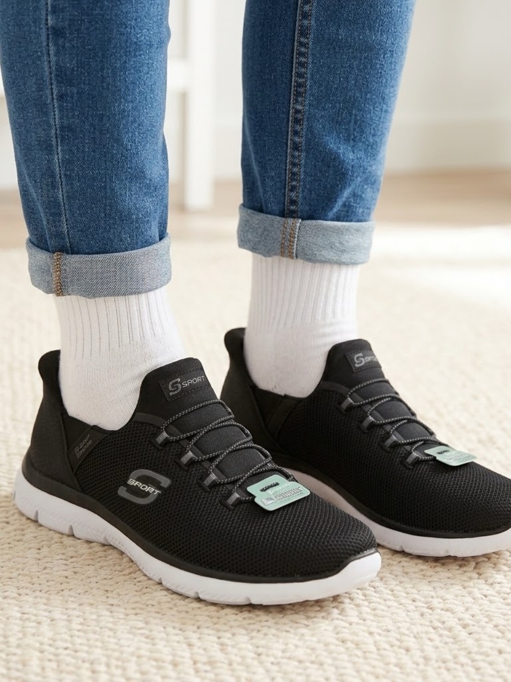 S Sport By Skechers Women's Syrka Step-Ins Sneakers - Black 9 New w Tags